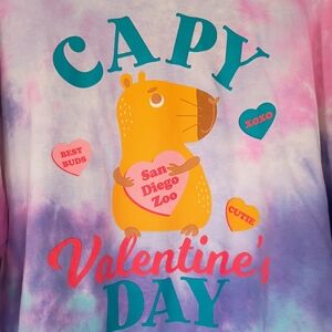 Capy Valentine's Day Kids Shirt - Pink and Purple